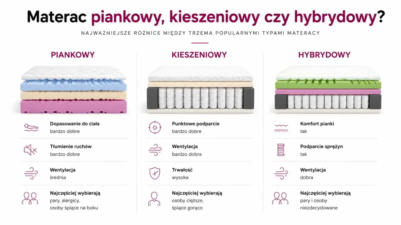 Materac piankowy czy sprężynowy? Jak wybrać najlepszy model